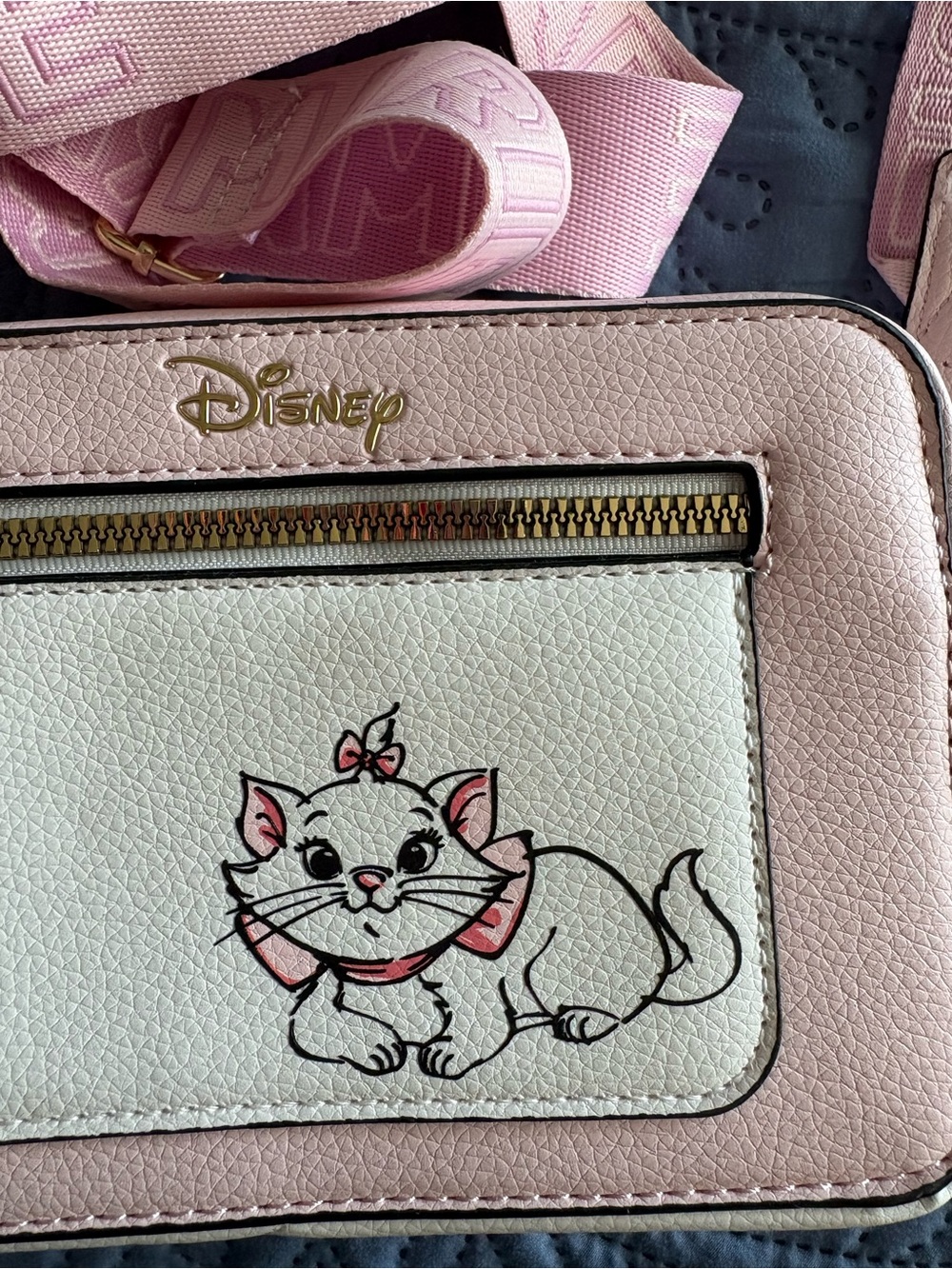 Disney Pink and White Marie Crossbody Bag with Branded Strap - Picture 2 of 2